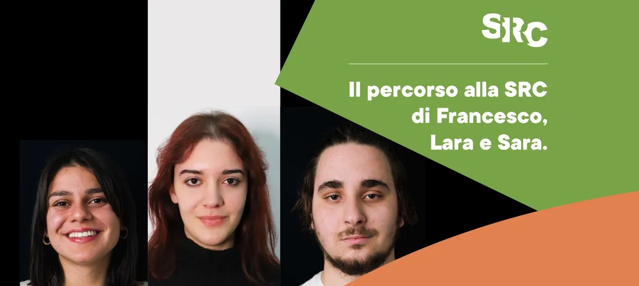 Primo piano di tre studenti